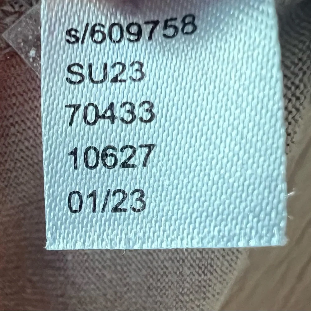 LOFT Cutout Yoke Flutter Sleeve Mixed Media Top - Picture 6 of 6